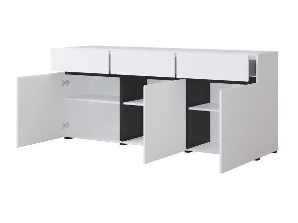 Komoda CROSS (typ 43) Bílá/černá