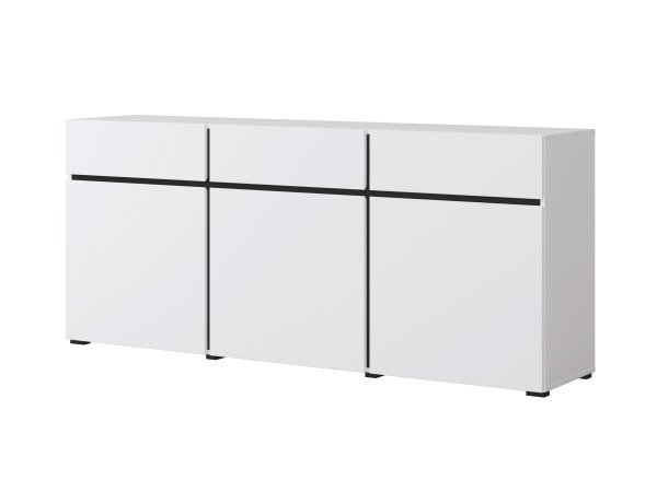 Komoda CROSS (typ 43) Bílá/černá