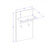 Věšákový panel CROSS (typ 03) Bílá/černá