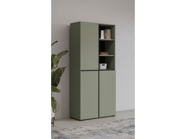 Nábytek do předsíně CROSS Pine green/černá