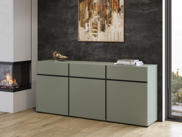 Nábytek do obývacího pokoje CROSS Pine green/černá