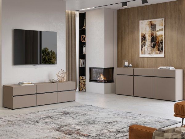 Nábytek do obývacího pokoje CROSS Congo/černá