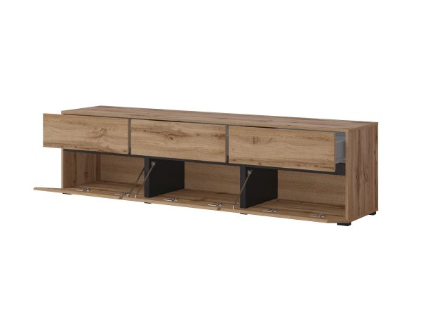 Nábytek do obývacího pokoje CROSS dub Wotan/černá