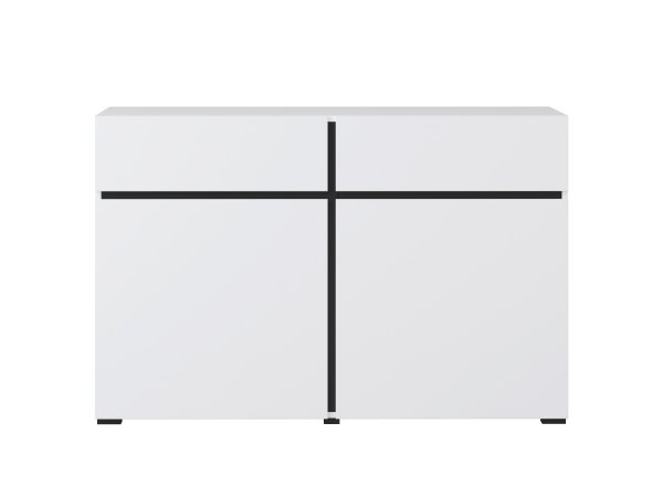 Komoda CROSS (typ 45) Bílá/černá