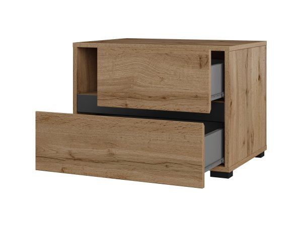 Ložnice CROSS S 2 dub Wotan/černá