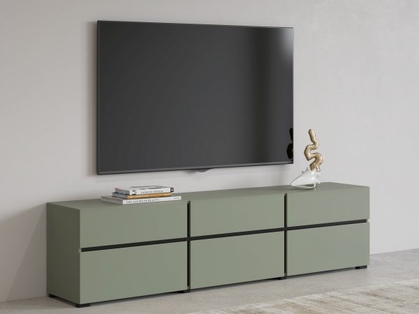 Televizní komoda CROSS (typ 41) Pine green/černá