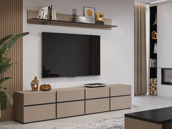 Nábytek do obývacího pokoje CROSS 3 Congo/černá