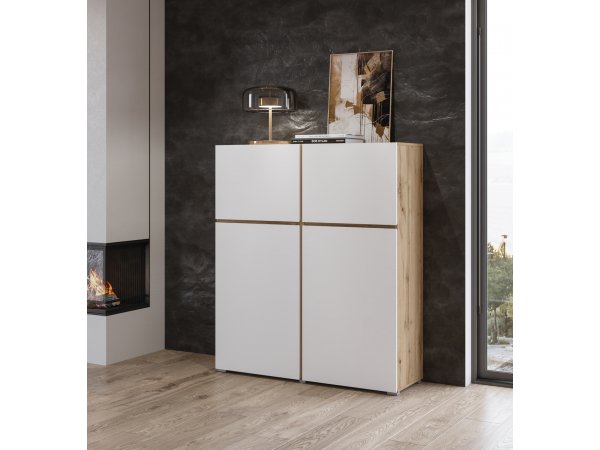 Nábytek do obývacího pokoje CROSS 3 dub Wotan/bílá