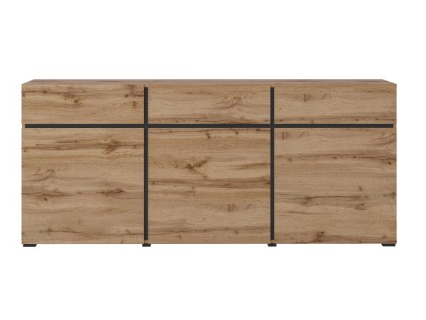 Nábytek do obývacího pokoje CROSS dub Wotan/černá