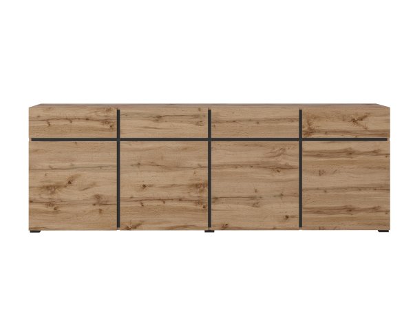 Komoda CROSS (typ 25) dub Wotan/černá