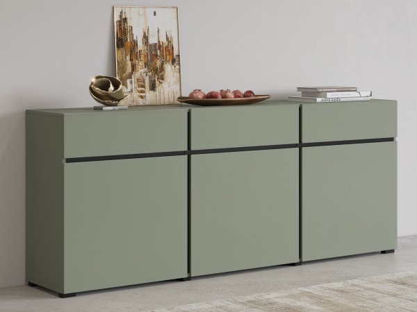 Nábytek do obývacího pokoje CROSS Pine green/černá