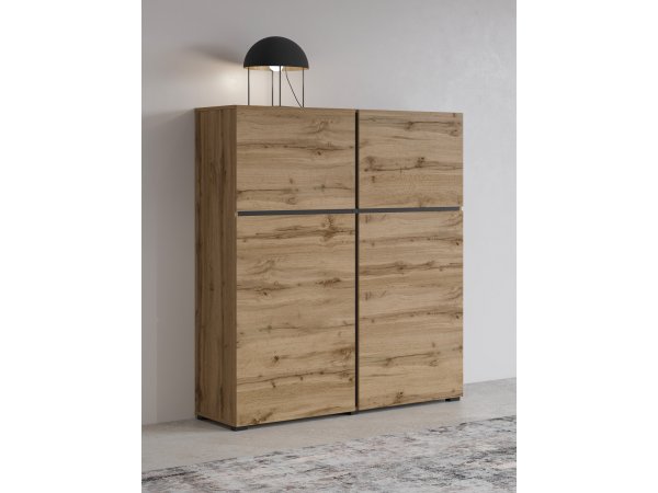 Komoda CROSS (typ 76) dub Wotan/černá