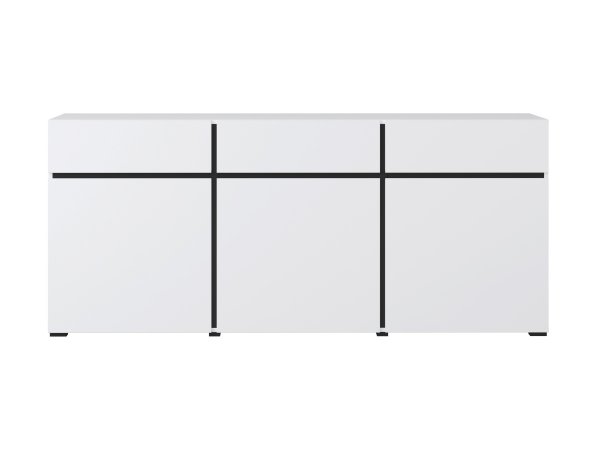 Komoda CROSS (typ 43) Bílá/černá