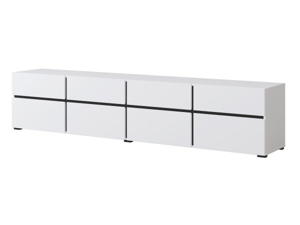 Televizní komoda CROSS (typ 40) Bílá/černá
