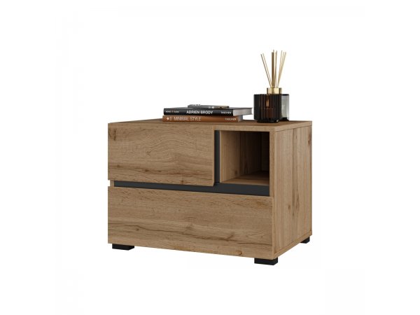 Ložnice CROSS S 2 dub Wotan/černá