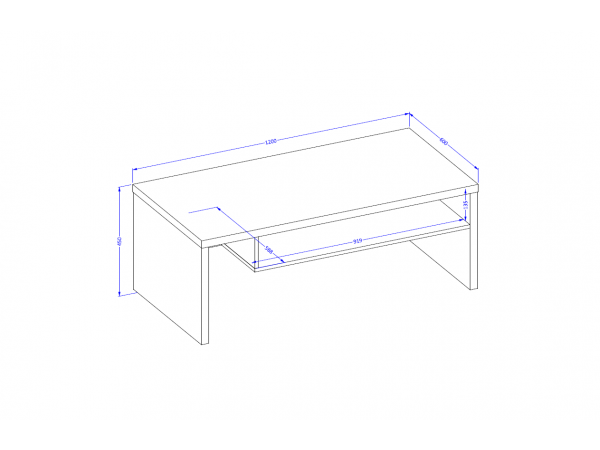 Konferenční stolek CROSS (typ 99) Bílá/černá