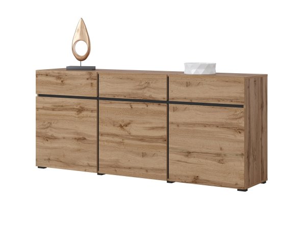 Komoda CROSS (typ 43) dub Wotan/černá