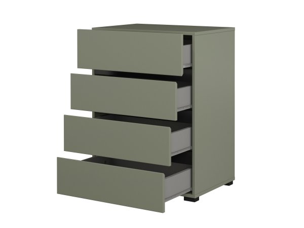 Komoda do předsíně CROSS (typ 27) Pine green/černá