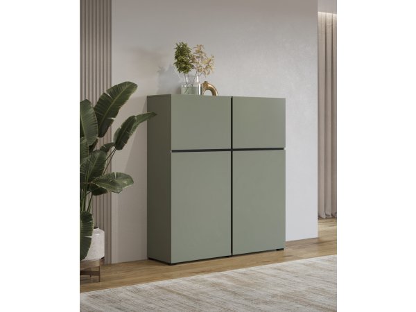 Komoda CROSS (typ 76) Pine green/černá