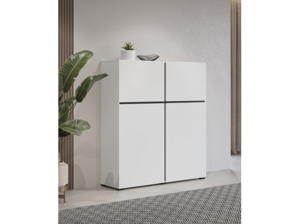 Komoda CROSS (typ 76) Bílá/černá