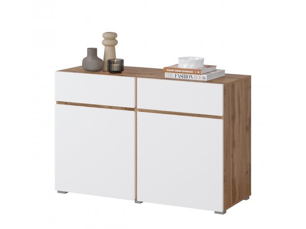 Nábytek do obývacího pokoje CROSS dub Wotan/bílá