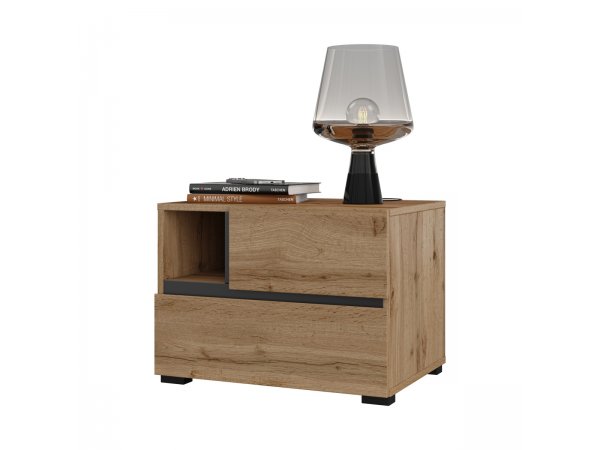 Ložnice CROSS S dub Wotan/černá