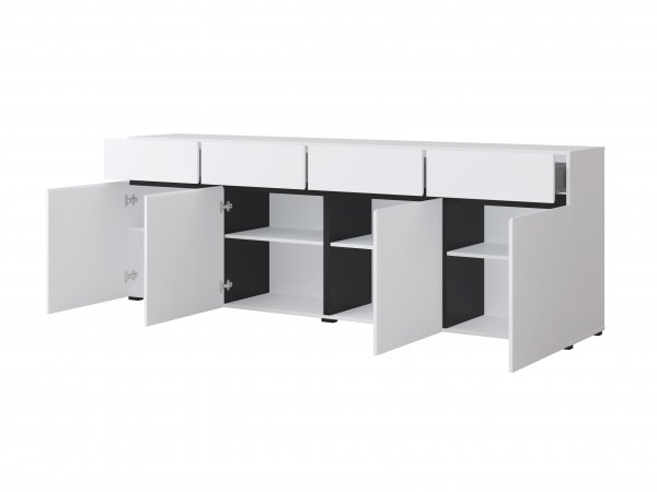 Komoda CROSS (typ 25) Bílá/černá