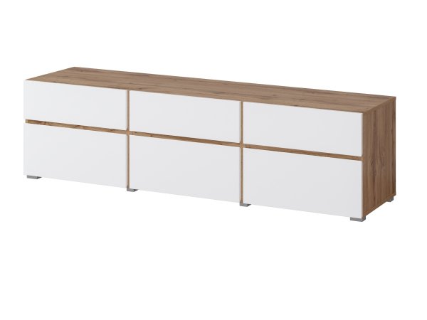 Nábytek do obývacího pokoje CROSS dub Wotan/bílá