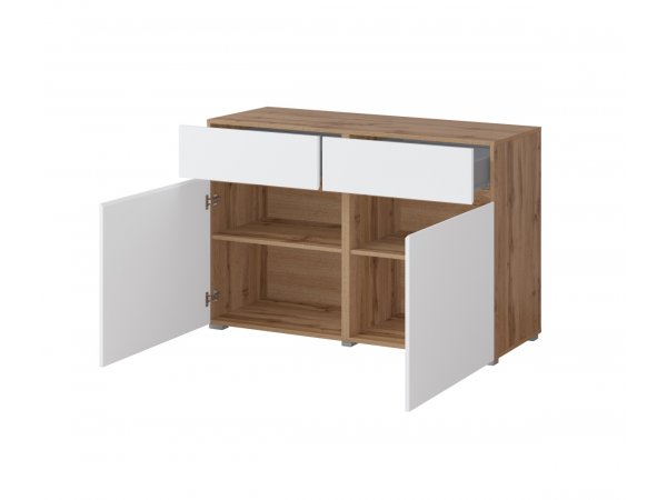 Komoda CROSS (typ 45) dub Wotan/bílá