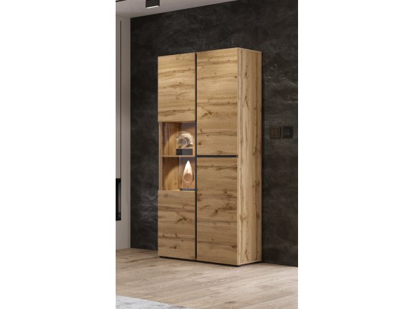 Nábytek do obývacího pokoje CROSS 4 dub Wotan/černá