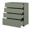 Komoda CROSS S (typ 28) Pine green/černá