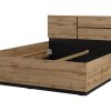 Postel CROSS S (typ 31) Dub wotan/černá 160x200