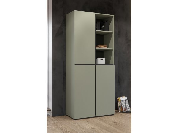 Skříň do předsíně CROSS (typ 88) Pine green/černá