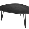 Konferenční stolek GALET v. 33 cm dekor titan
