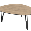 Konferenční stolek GALET v. 33 cm dekor dub