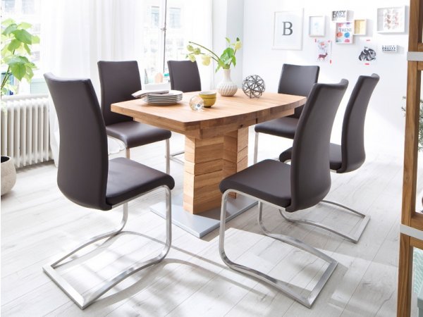 Jídelní židle z pravé kůže ARCO 2 barva bílá