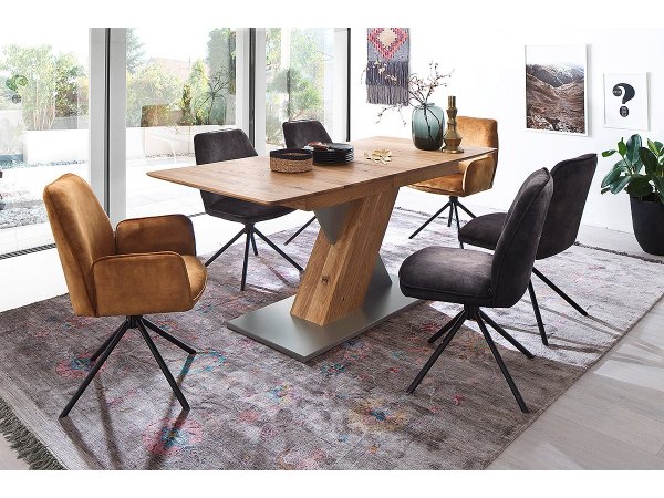 Jídelní otočná židle OTTAWA 2 s područkami olive