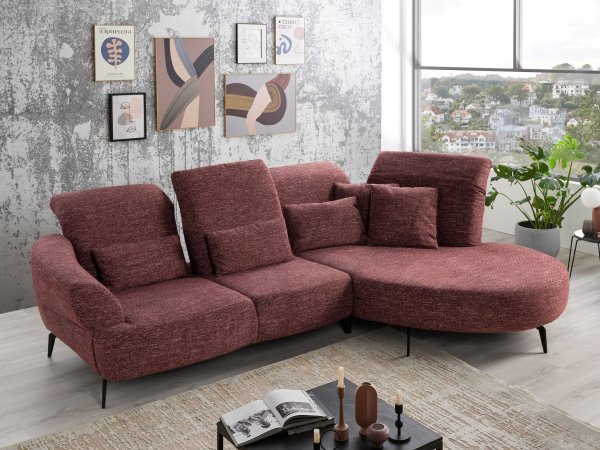 Moderní rohová sedací souprava s nastavitelnou hloubkou sedáku DANCE