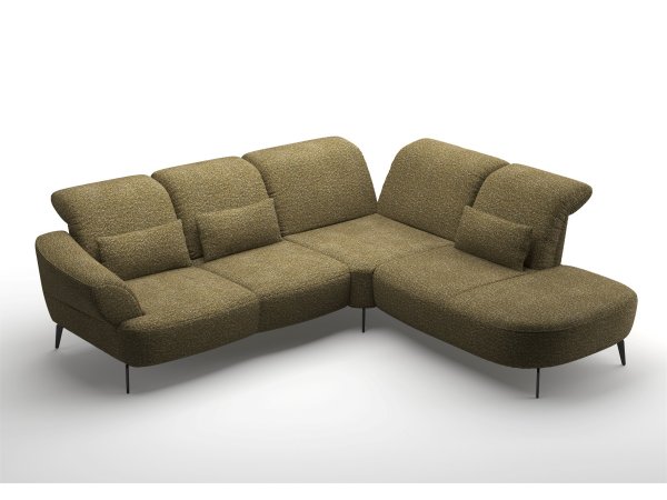 Moderní rohová sedací souprava s nastavitelnou hloubkou sedáku DANCE 2