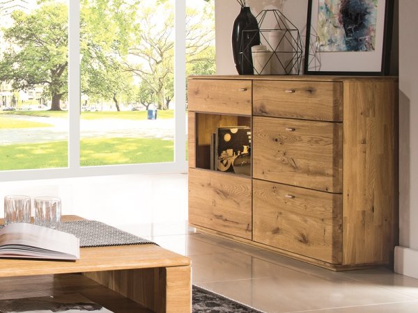 Dubová komoda z masivu DALLAS dub olejovaný (typ 44)