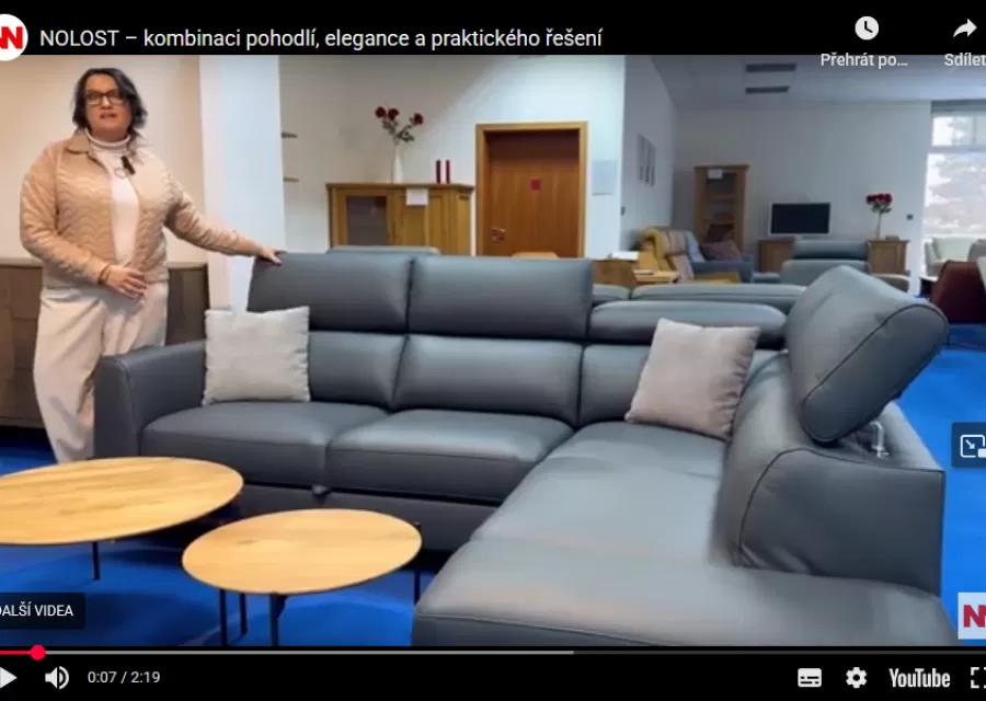 Videorecenze sedací soupravy NOLOST: kombinace pohodlí, elegance a praktického řešení