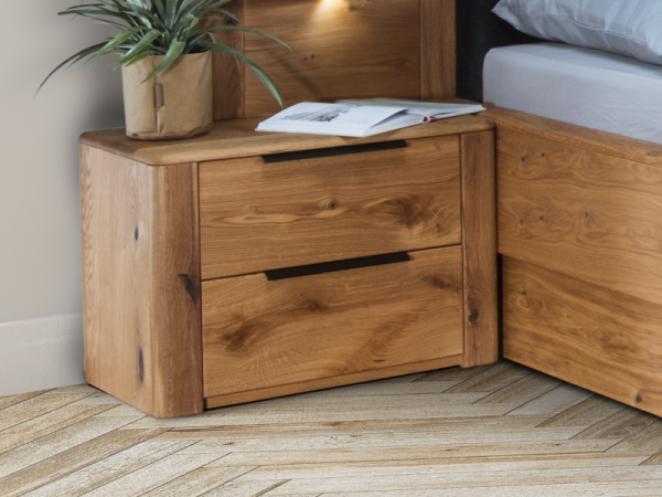 Dubový nábytek z masivu do ložnice DENVER 2 dub přírodní olejovaný