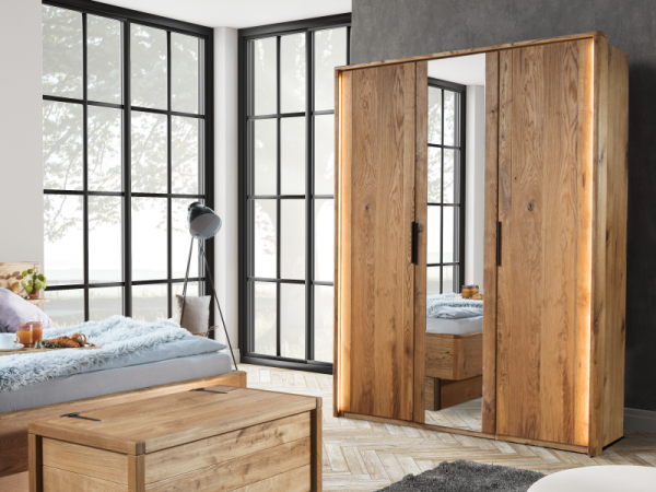 Dubový nábytek z masivu do ložnice DENVER 2 dub přírodní olejovaný