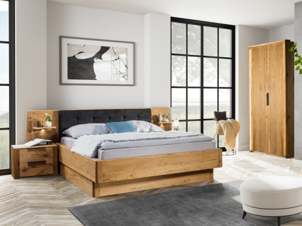Dubový nábytek z masivu do ložnice DENVER dub přírodní olejovaný