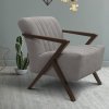 Designové křeslo s dřevěnými područkami DYLAN