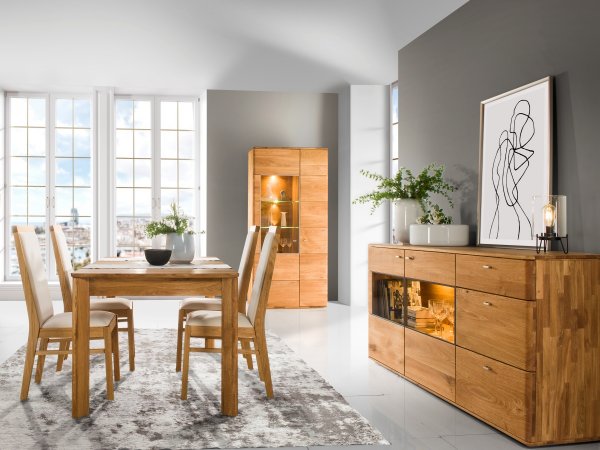 Dubová komoda z masivu DALLAS dub olejovaný (typ 48)