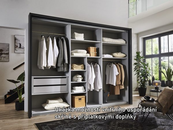 Šatní skříň s posuvnými dveřmi DENVER