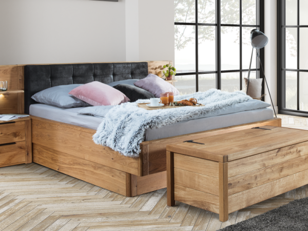 Dubový nábytek z masivu do ložnice DENVER 2 dub přírodní olejovaný