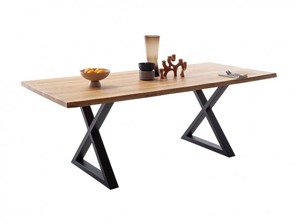 Jídelní stůl DEBA, podnož černá matná křížová