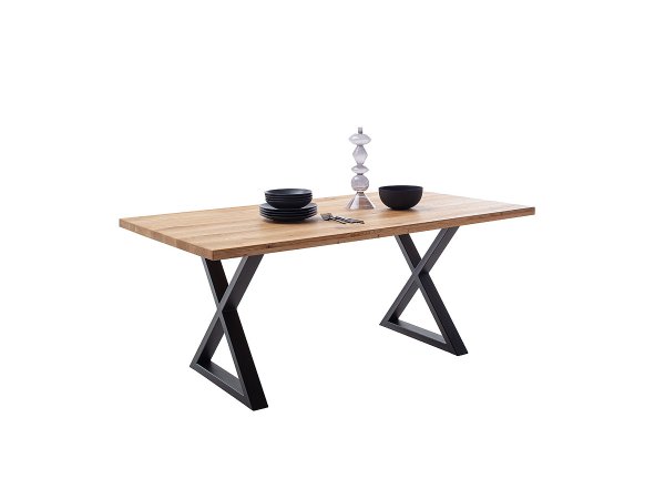 Jídelní stůl DEBA 1, podnož černá matná křížová
